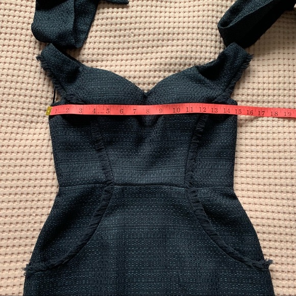 Misha Collection Dahlia Dress NWT New Navy Mini Off Shoulder Tweed Small S 2 XS - Picture 14 of 14